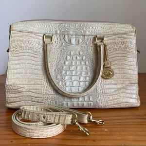 Brahmin Handbag Shoulderbag Cream White Leather